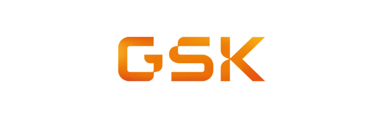 Logo van GSK, een klant van Hubert De Backer nv.
