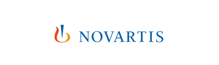Logo van Novartis, een klant van Hubert De Backer nv.